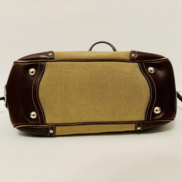 PRADA CANAPA LOGO CANVAS AND LEATHER BAG MADE IN ITALY - Picture 7 of 16